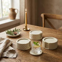 Patterned coaster sets