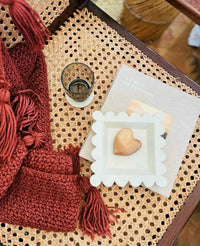 Scalloped square tray