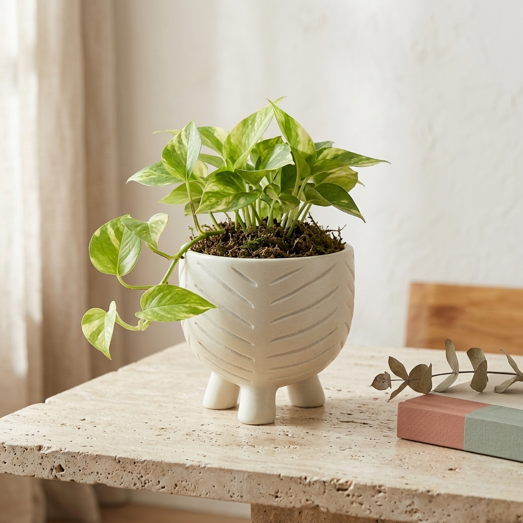 Striped mini tri-pot