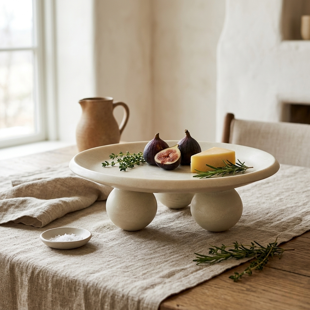 Tri-balled pedestal tray