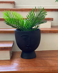 XLarge wide brimmed black planter