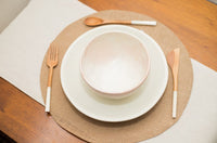 Plate & bowl set + Wooden cutlery
