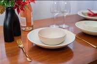Plate & bowl set + Wooden cutlery