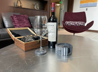 Pleated coaster set (Black Stone)