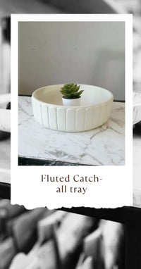 Fluted catch-all tray