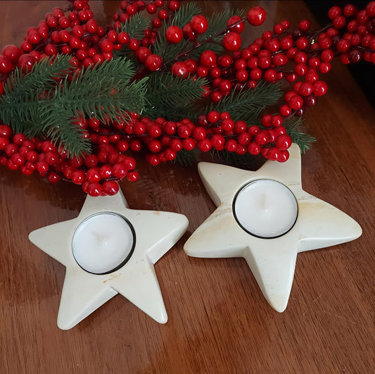 Star-shaped candle holders