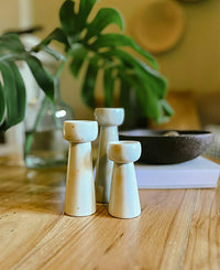 3-set short pillar candle sticks