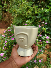 Cute face mini planter