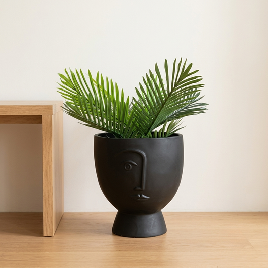 XLarge wide brimmed black planter
