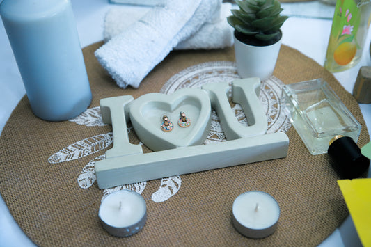 I ♥ U Stone Trinket Tray