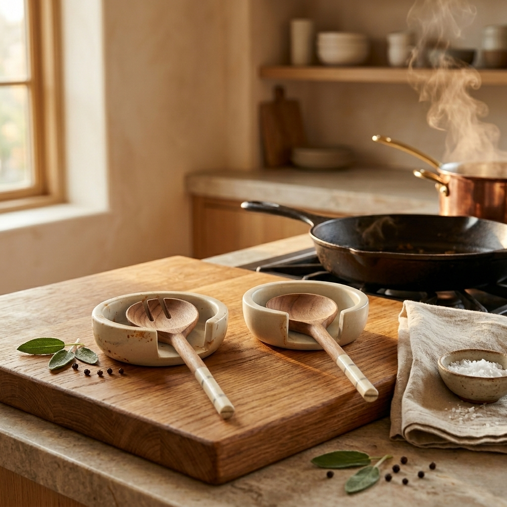Sliced spoon rest